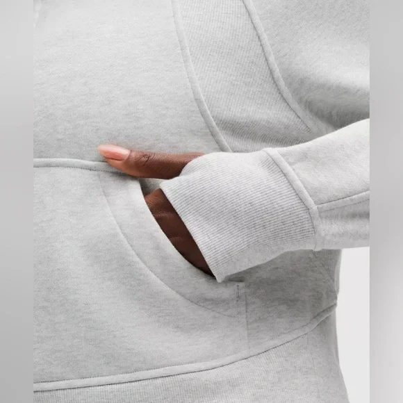 Part of MATCHING SET Lululemon Gray Sweatshirt Scuba Oversized Half-Zip Hoodie - Picture 5 of 9